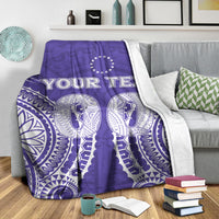 Cook Islands Rarotonga Blanket - Purple Tribal Pattern - LT12 - Polynesian Pride