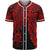 Tuvalu Polynesian Custom Personalised Baseball Shirt - Tribal Wave Tattoo Red Unisex Red - Polynesian Pride
