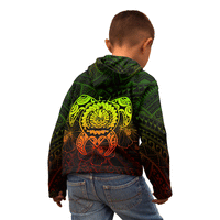 Tahiti Polynesian Hoodie Vintage Polynesian Turtle (Reggae) - Polynesian Pride