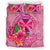 Wallis And Futuna Polynesian Bedding Set - Floral With Seal Pink - Polynesian Pride