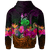 New Caledonia Polynesian Hoodie Summer Hibiscus - Polynesian Pride