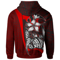 Papua New Guinea Polynesian Hoodie Red Turtle with Hook - Polynesian Pride