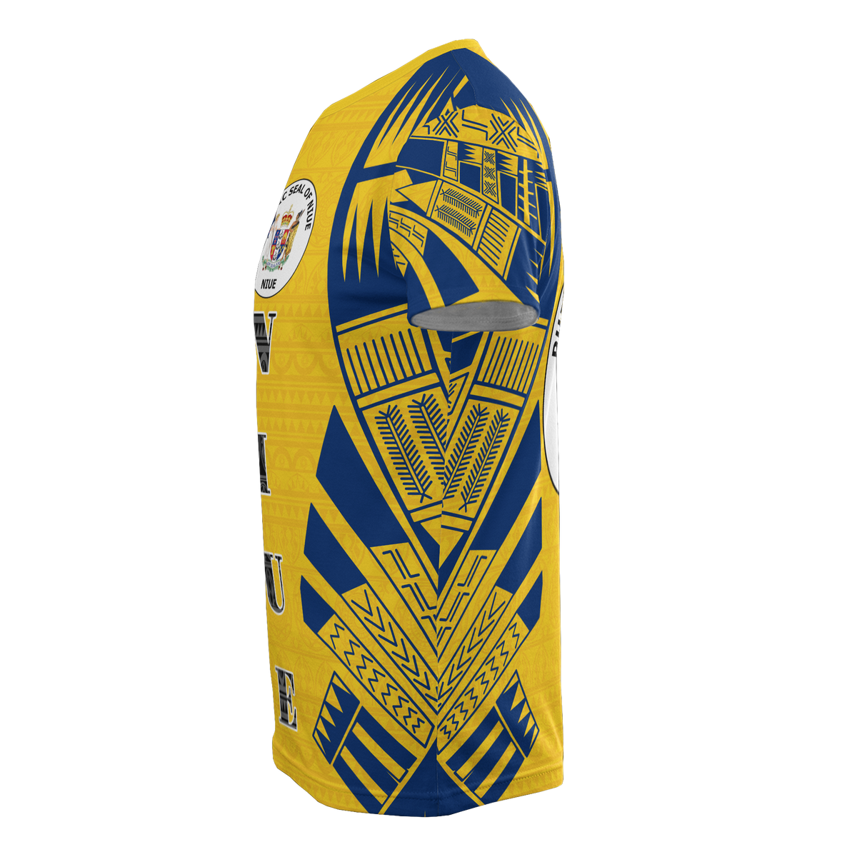 Niue T Shirt Niue Seal Polynesian Tattoo Yellow Style - Polynesian Pride