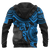 Northern Mariana Islands Polynesian Hoodie (Zip up) Blue Turtle - Polynesian Pride