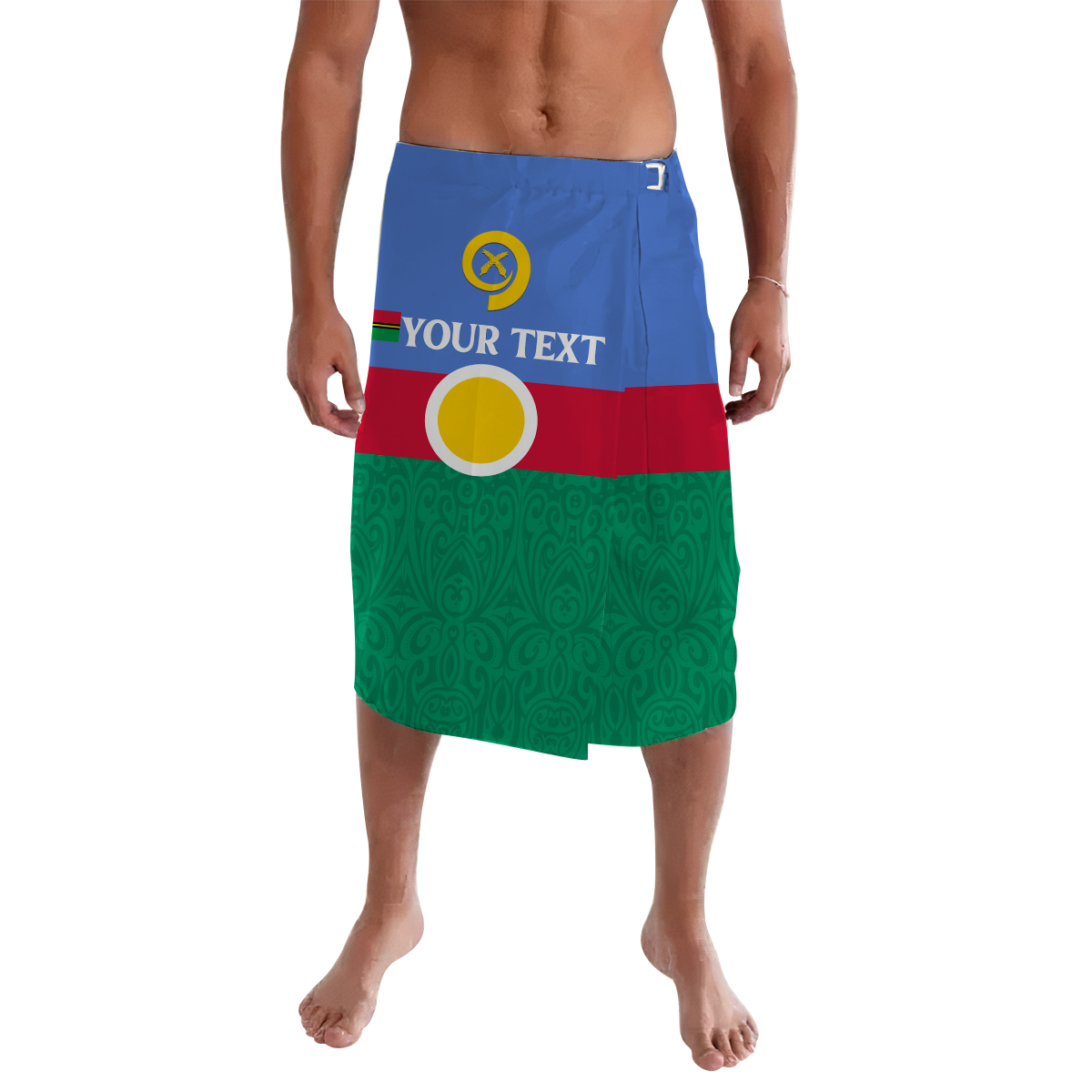 Custom Vanuatu Shefa Province Lavalava Flag Style LT12 Lavalava Green - Polynesian Pride