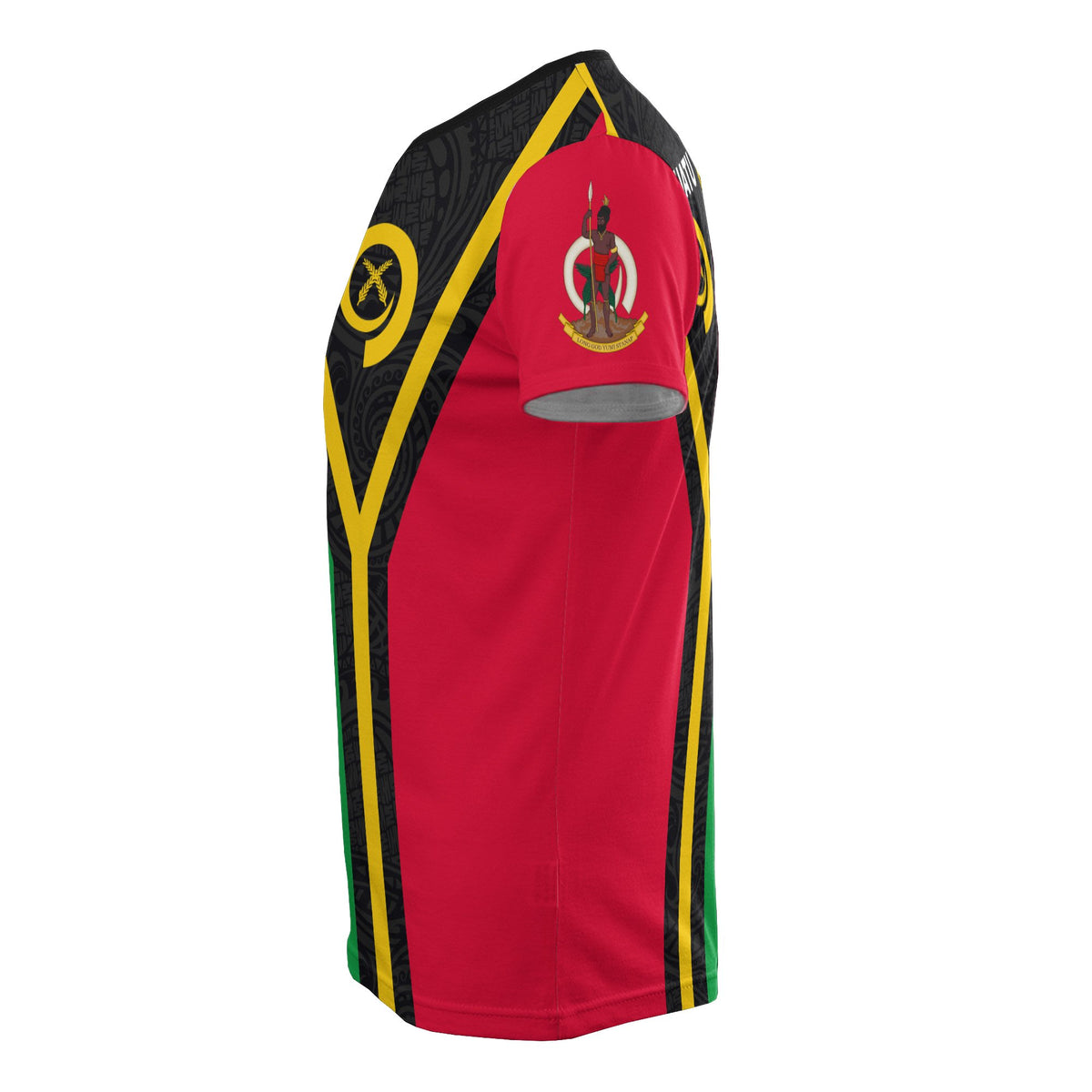 Vanuatu All Over T Shirt Vanuatuan Flag Coat of Arms Style - Polynesian Pride