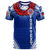 Custom Toa Samoa Rugby Ula Fala Art T Shirt LT12 Blue - Polynesian Pride