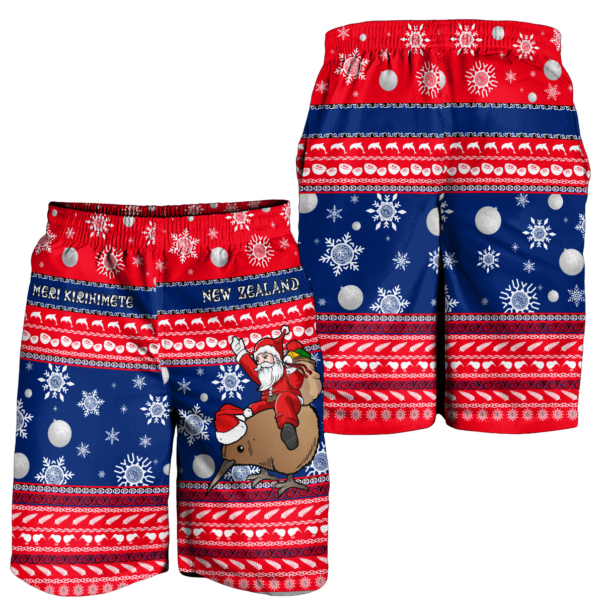 New Zealand Maori Meri Kirihimete Men Short - LT2 - Polynesian Pride