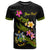 Solomon Islands Polynesian Custom T Shirt Plumeria Tribal Unisex Black - Polynesian Pride