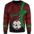 Papua New Guinea East New Britain Province Polynesian Custom Personalised Sweater - Tribal Wave Tattoo Unisex Red - Polynesian Pride