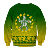 Cook Islands Turtle With Tribal Sweatshirt - LT12 - Polynesian Pride