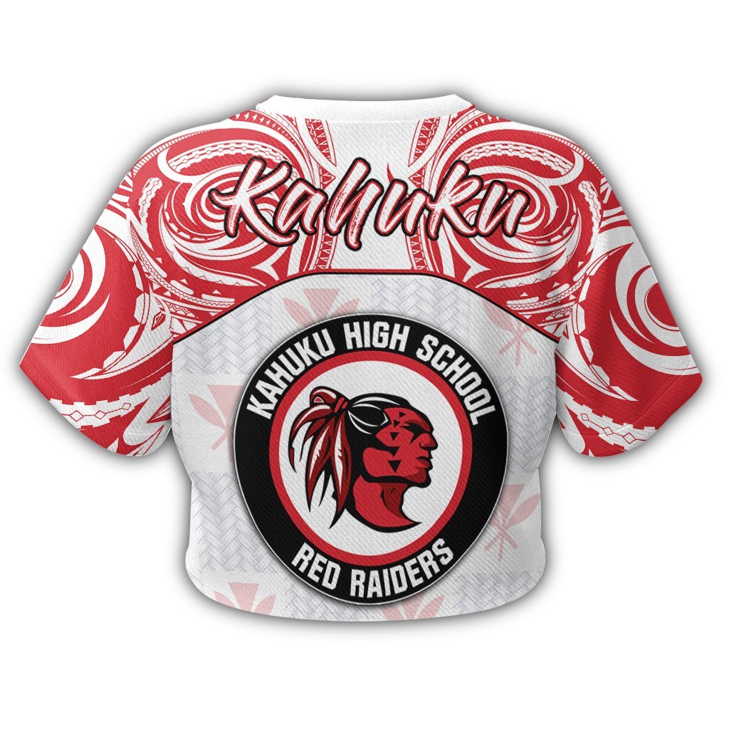 hawaiiCrop Top T - Shirt - Kanaka Kahuku High School Crop Top T - Shirt Demodern Style AH - Polynesian Pride