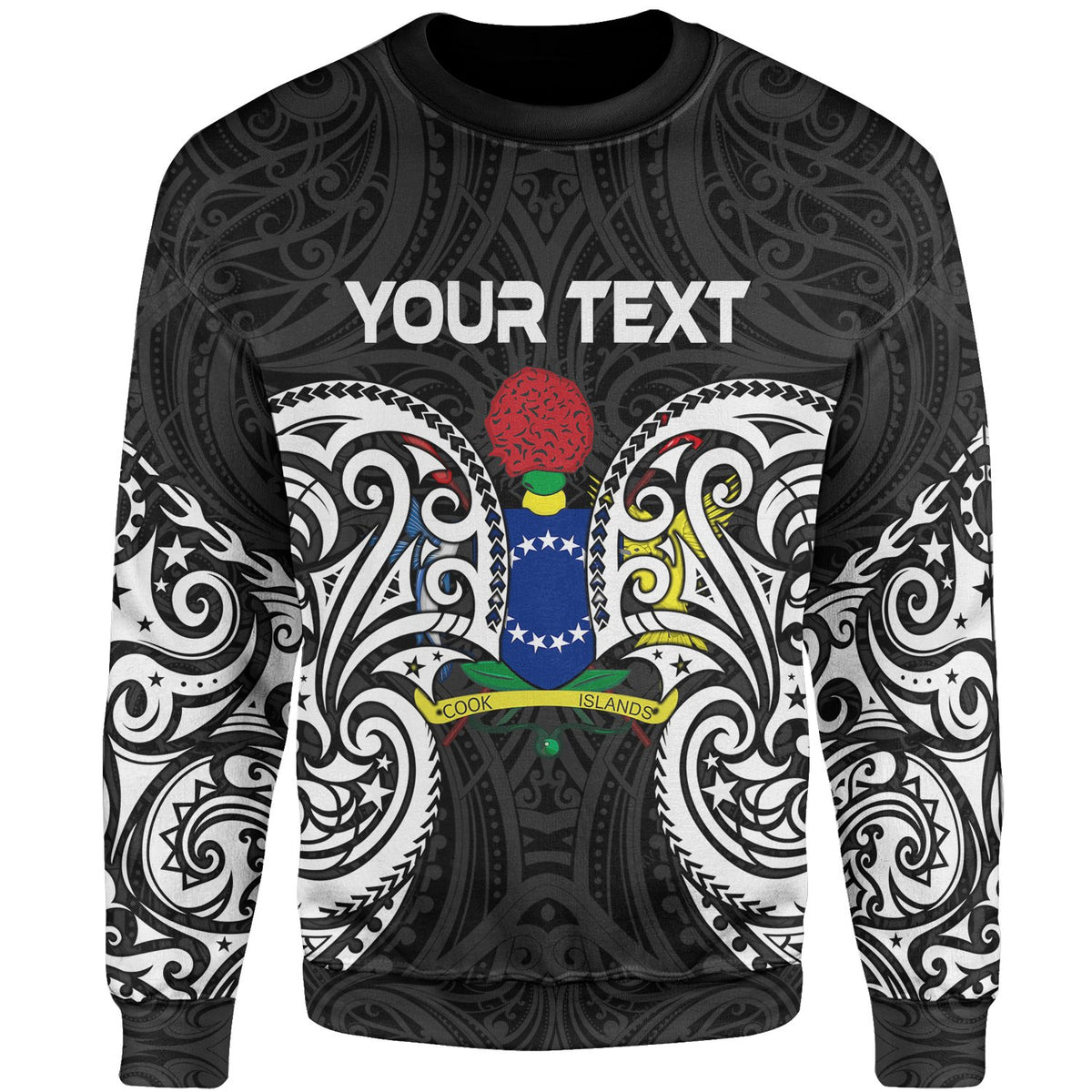 Cook Islands Polynesian Custom Personalised Sweater - Spirit Style White Unisex White - Polynesian Pride