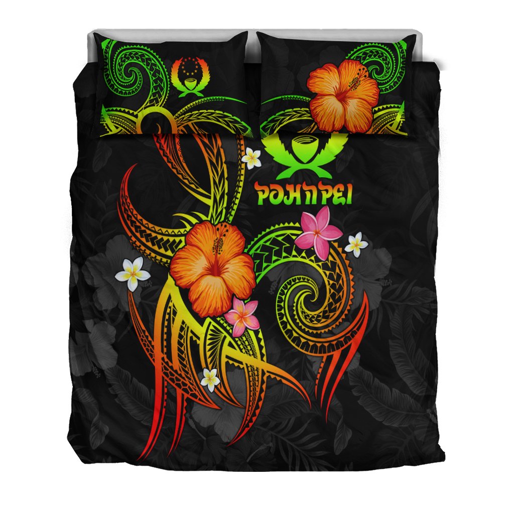 Pohnpei Polynesian Bedding Set - Legend of Pohnpei (Reggae) - Polynesian Pride