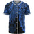 Palau Polynesian Custom Personalised Baseball Shirt - Tribal Wave Tattoo Blue Unisex Blue - Polynesian Pride
