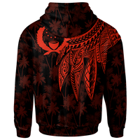 Pohnpei Hoodie Polynesian Wings (Red) - Polynesian Pride