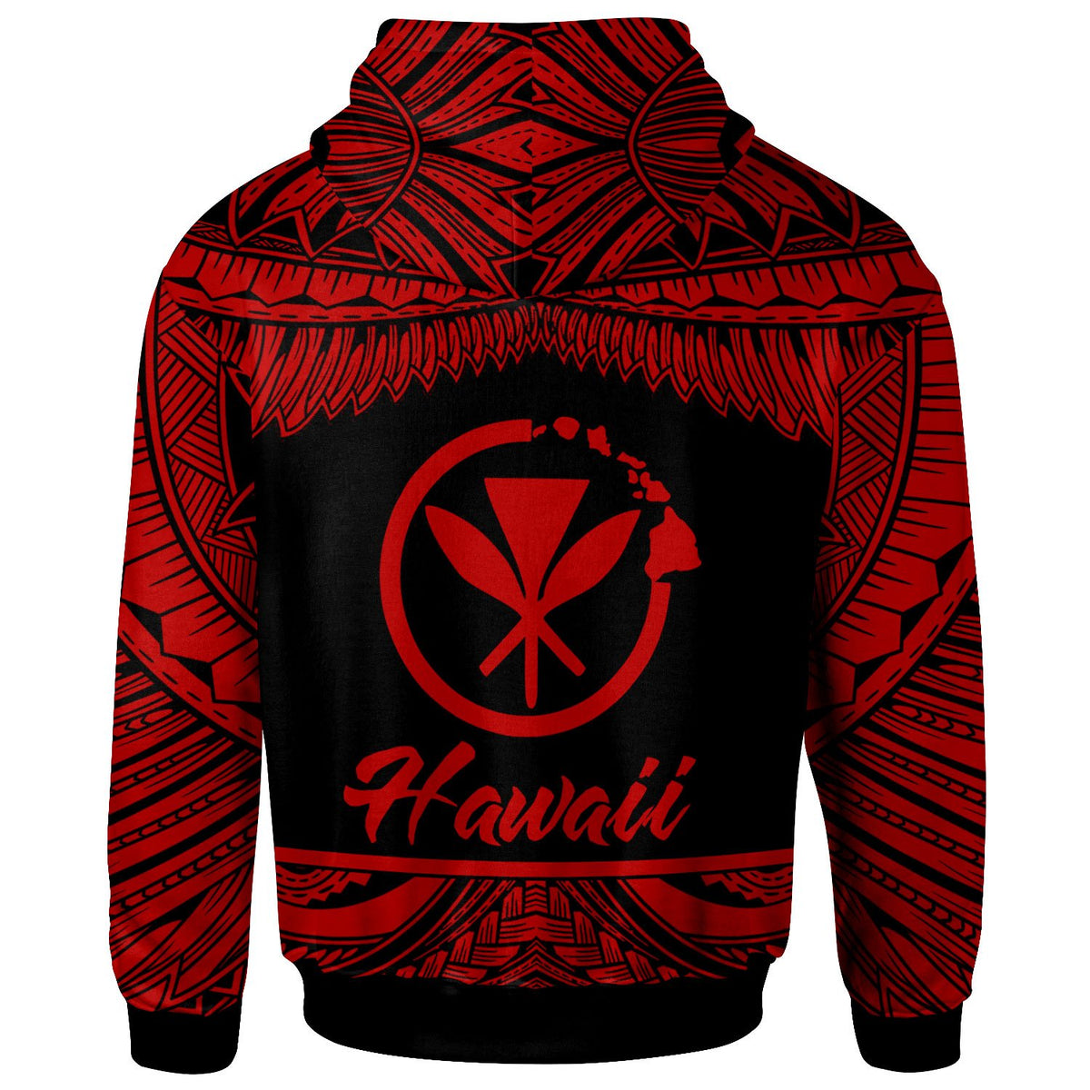 Hawaii Polynesian Hoodie Hawaii Pride Red Version - Polynesian Pride