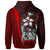 Cook Islands Polynesian Zip up Hoodie Red Turtle with Hook - Polynesian Pride