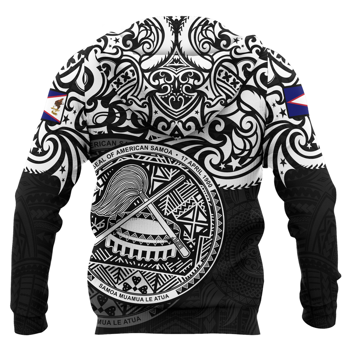 American Samoa Hoodie National Pride (White) - Polynesian Pride