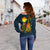 Nauru Polynesian Personalised Women's Off Shoulder Sweater - Legend of Nauru (Blue) - Polynesian Pride