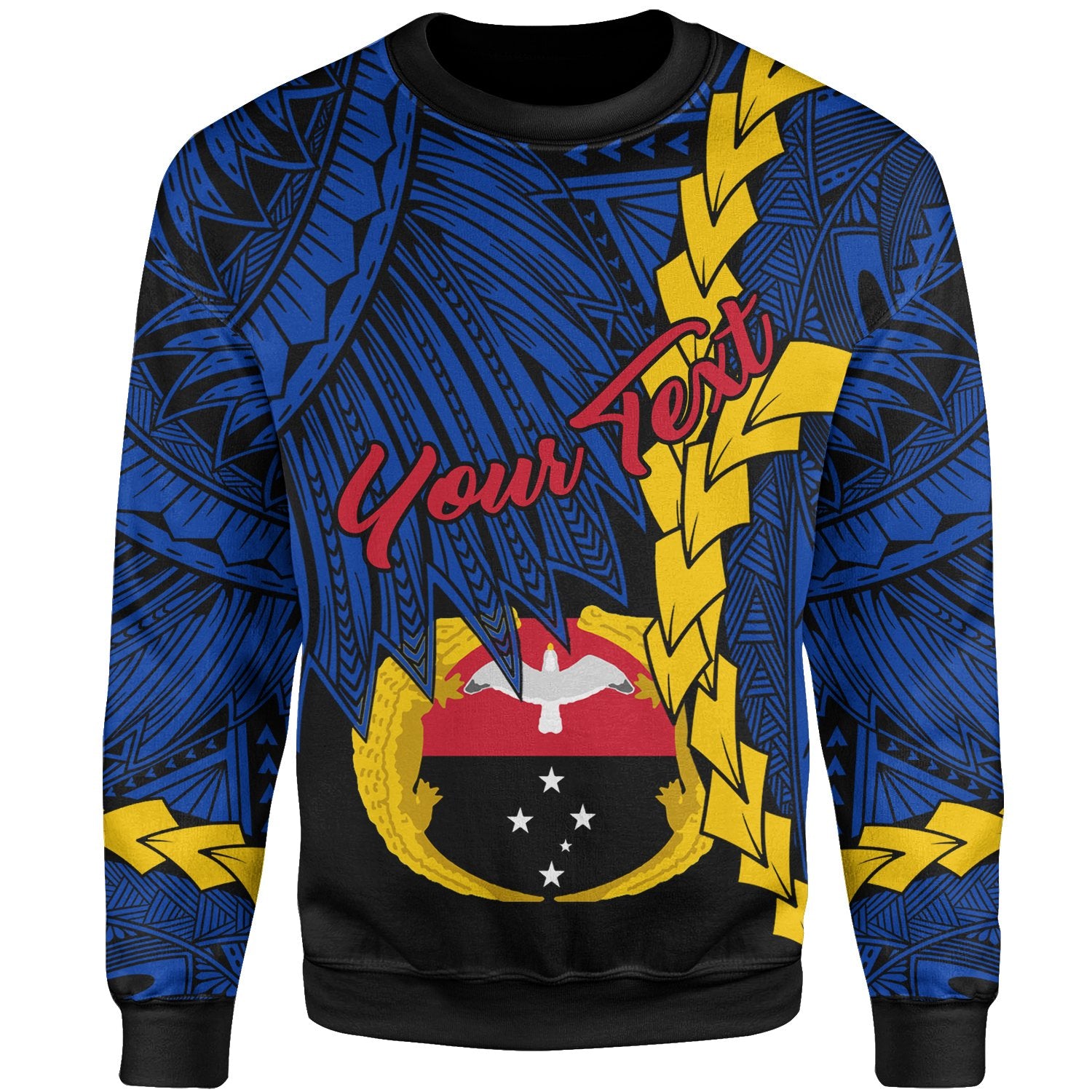 Papua New Guinea Gulf Province Polynesian Custom Personalised Sweater - Tribal Wave Tattoo Unisex Red - Polynesian Pride