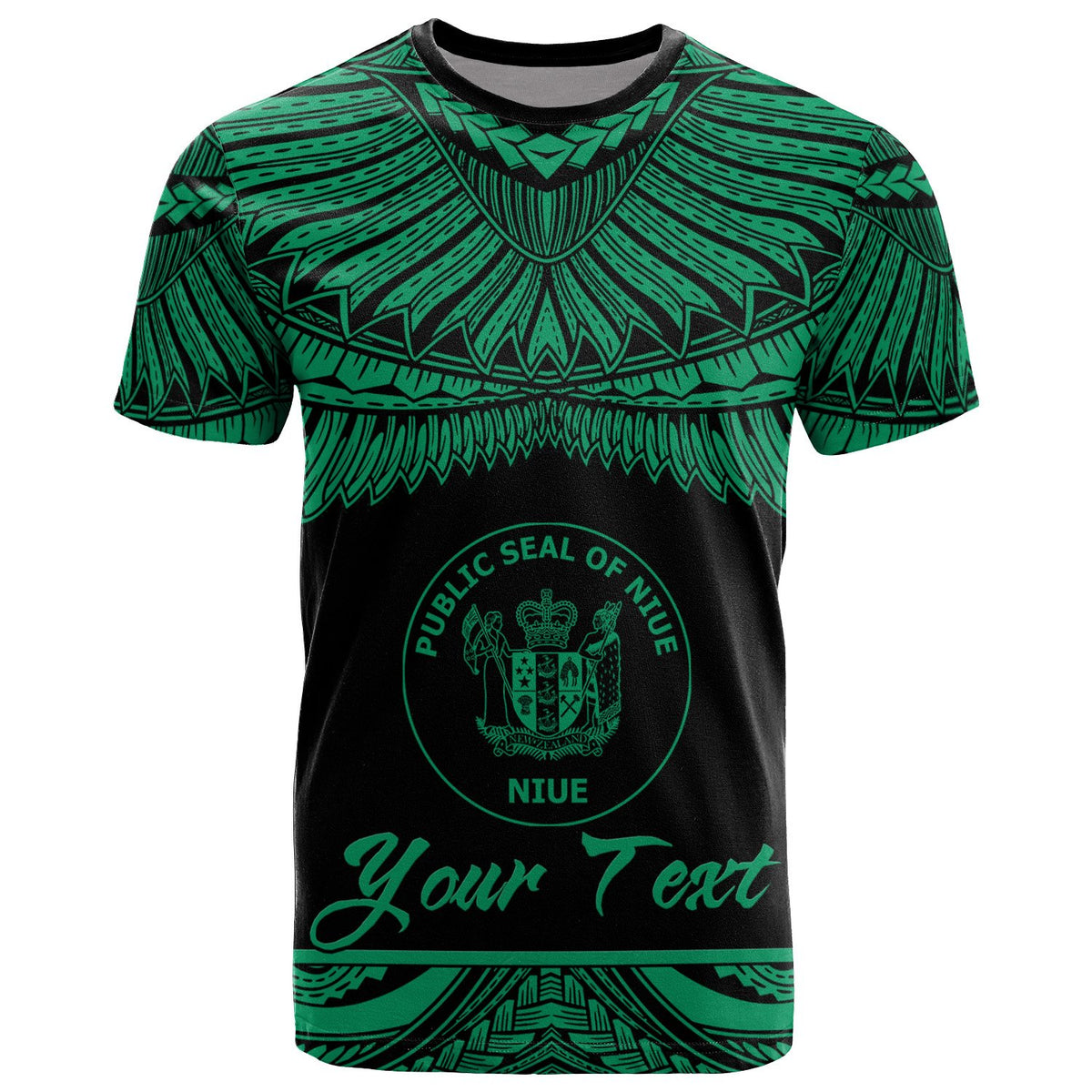Niue Polynesian Custom T Shirt Niue Pride Green Version Unisex Green - Polynesian Pride