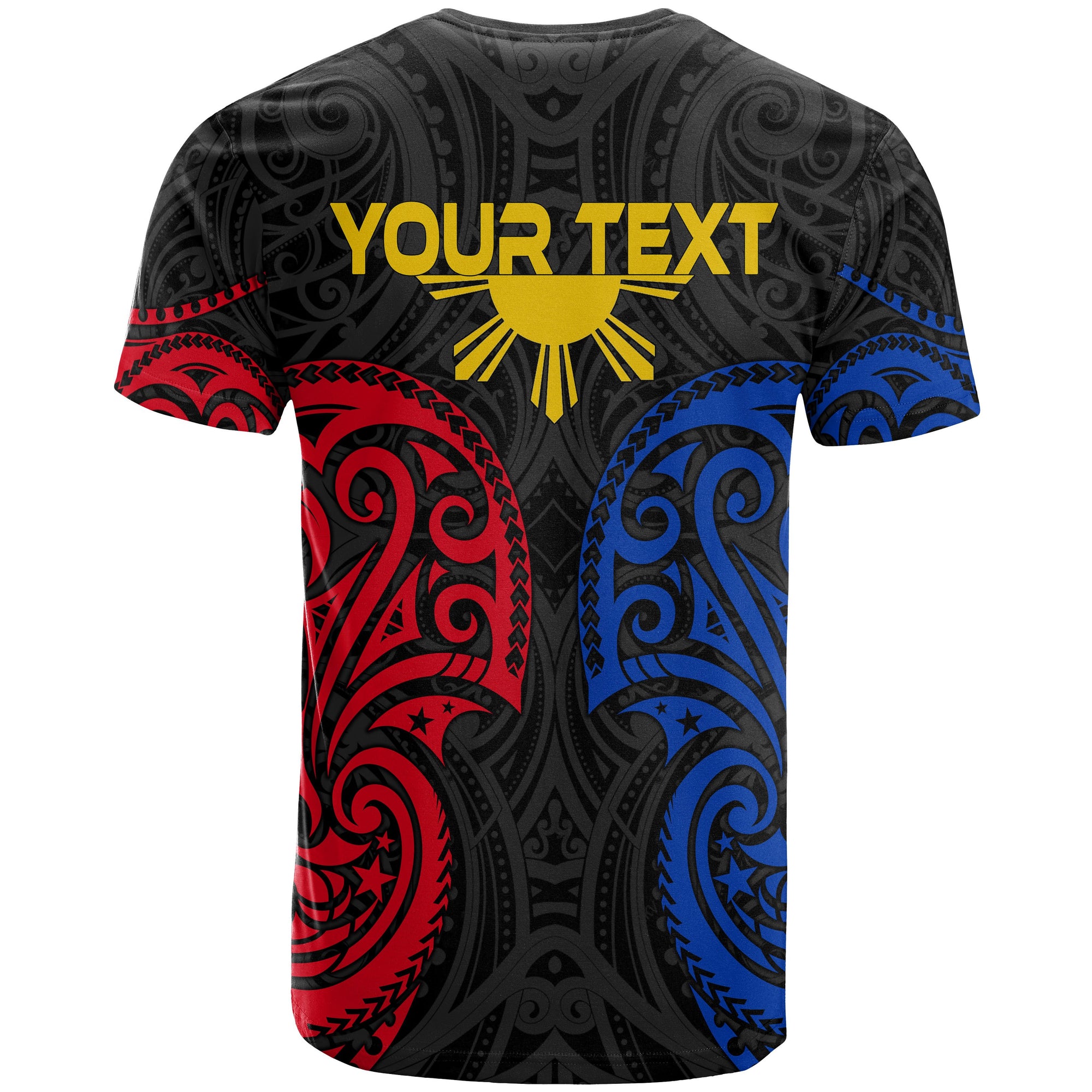 The Philippines Custom T Shirt Filipino Spirit Unisex Black - Polynesian Pride