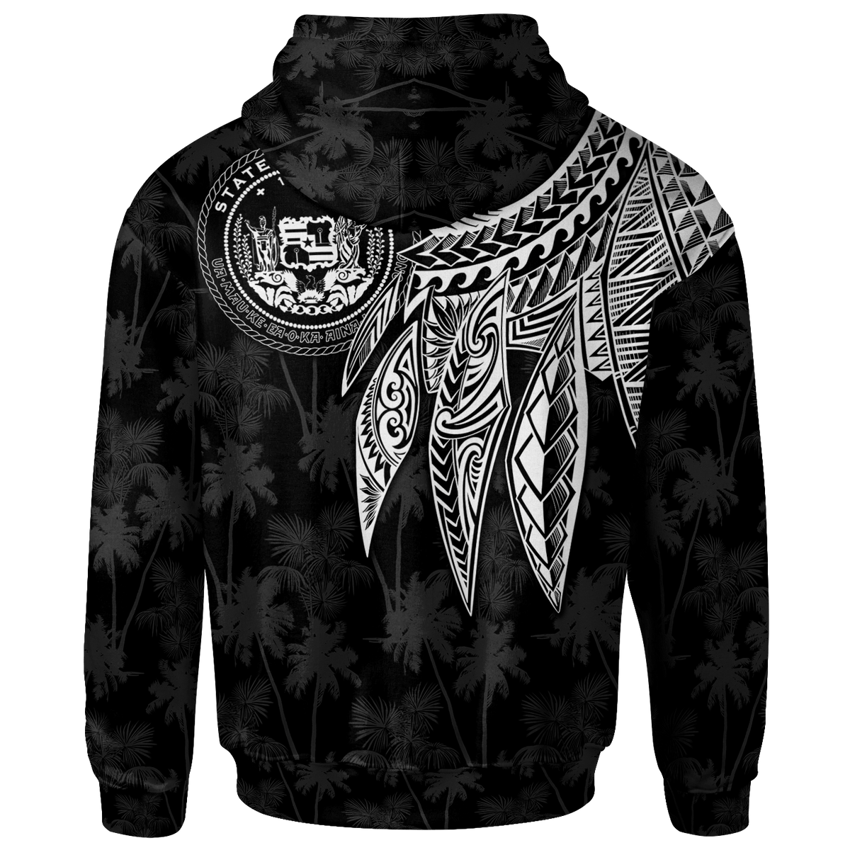 Polynesian Hawaii Hoodie Polynesian Wings (White) - Polynesian Pride