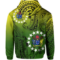 Cook Islands Patterns With Coat of Arms Zip up Hoodie LT20 - Polynesian Pride