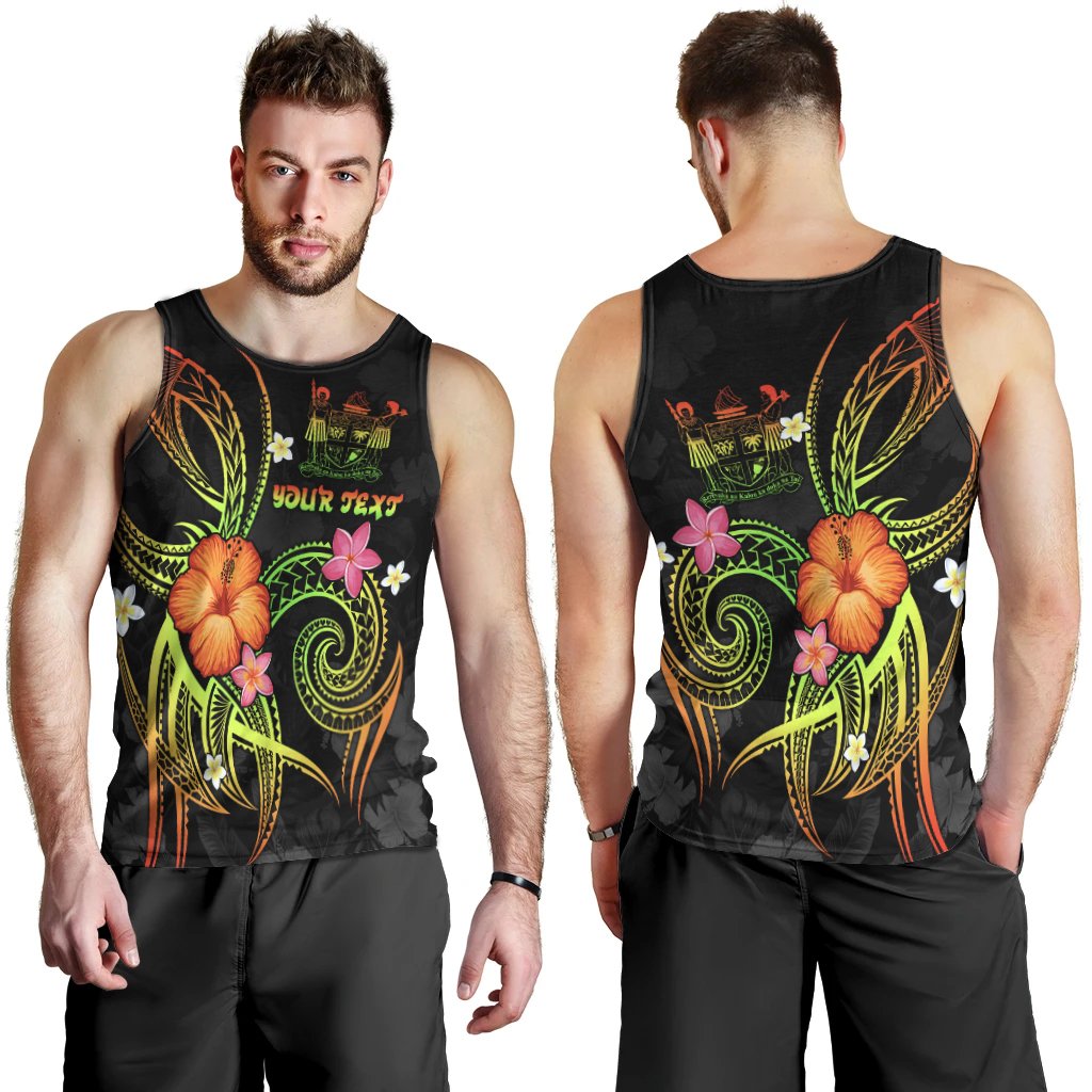 Fiji Polynesian Personalised Men's Tank Top - Legend of Fiji (Reggae) - Polynesian Pride