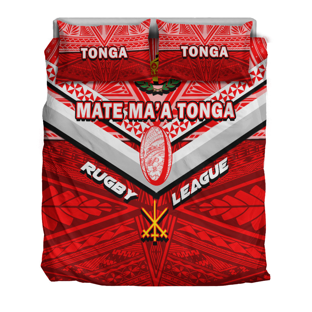 Tonga Rugby Mate Ma'a Tonga Tapa Pattern Bedding Set - LT2 - Polynesian Pride