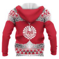 Tahiti Polynesian All Over Hoodie Wave Style - Polynesian Pride