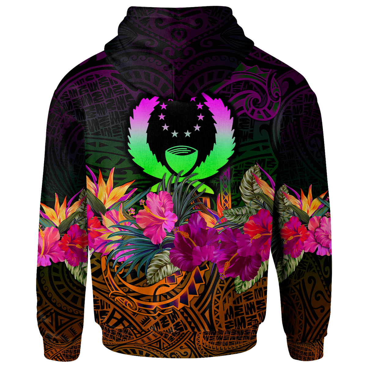 Pohnpei Hoodie Summer Hibiscus - Polynesian Pride