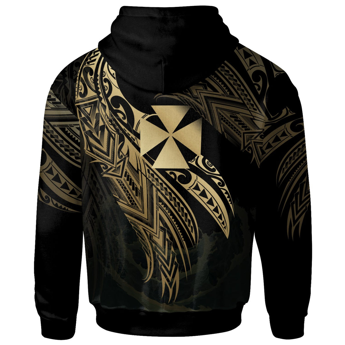 Wallis and Futuna Polynesian Hoodie Legend Gold Version - Polynesian Pride
