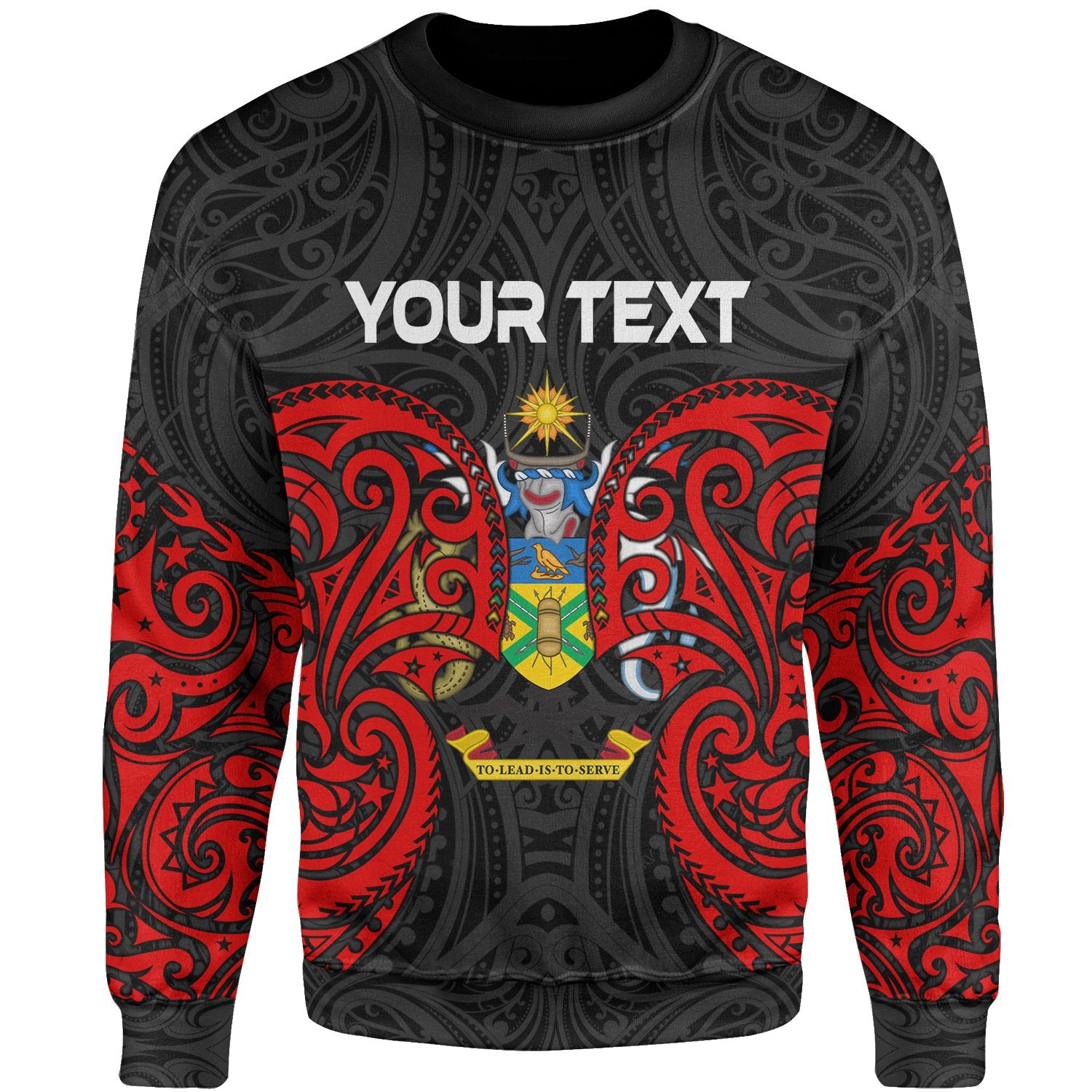 Solomon Islands Polynesian Custom Personalised Sweater - Spirit Style Unisex Black - Polynesian Pride