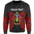 Solomon Islands Polynesian Custom Personalised Sweater - Spirit Style Unisex Black - Polynesian Pride
