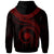 Marshall Islands Polynesian Custom Zip up Hoodie Marshall Islands Waves (Red) - Polynesian Pride