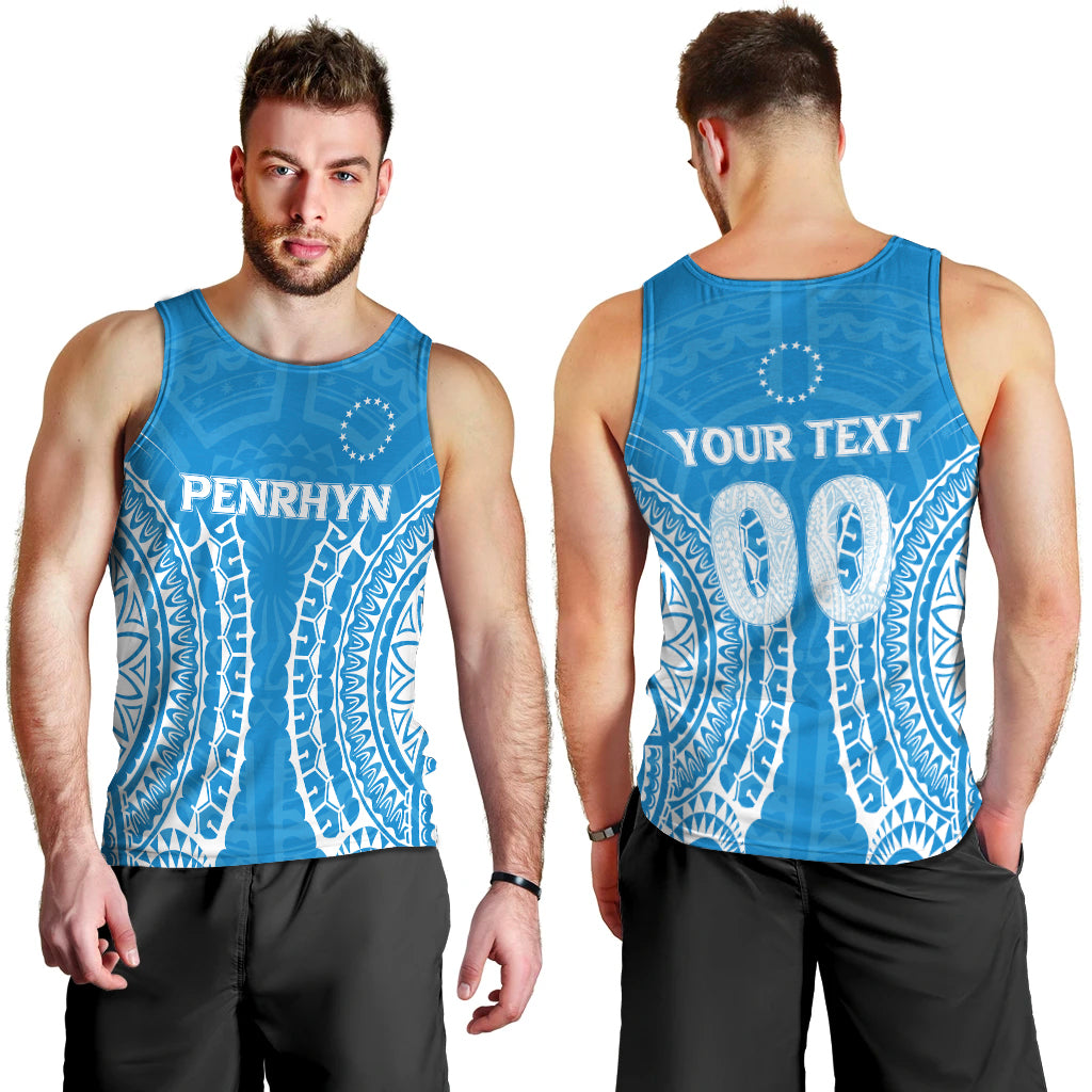 (Custom Personalised) Penrhyn Men Tank Top - Tribal Pattern - LT12 - Polynesian Pride