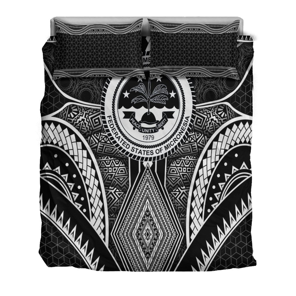 Polynesian FSM Bedding Set - Poly Pattern With COA Federated States of Micronesia - Polynesian Pride