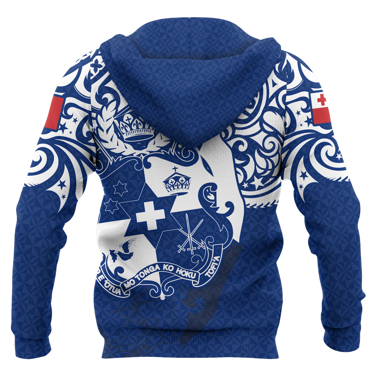 Tonga Polynesian Hoodie (Zip up) Tongan Pride (Bright Blue) - Polynesian Pride