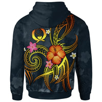 Pohnpei Polynesian Custom Zip up Hoodie Legend of Pohnpei (Blue) - Polynesian Pride