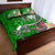 Fiji Custom Personalised Quilt Bed Set - Turtle Plumeria (Green) Green - Polynesian Pride