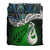 New Zealand Maori Bedding Set Silver Fern - Manaia Paua Shell Glitter Green LT4 - Polynesian Pride