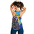 Fiji Women's Racerback Tank - Flag's Color With Gold Polynesian Pattern - LT20 - Polynesian Pride