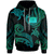 Tokelau Custom Hoodie Polynesian Turtle With Pattern Unisex Blue Green - Polynesian Pride