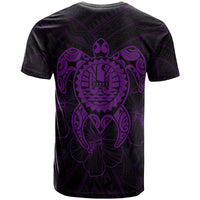 Tahiti Polynesian T Shirt Vintage Polynesian Turtle (Purple) - Polynesian Pride
