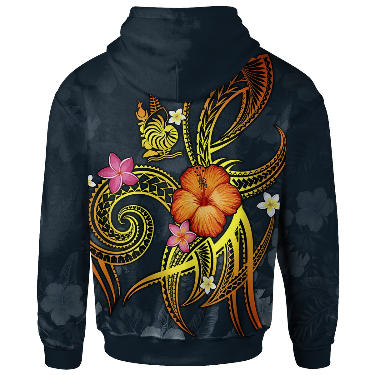 New Caledonia Polynesian Zip up Hoodie Legend of New Caledonia (Blue) - Polynesian Pride