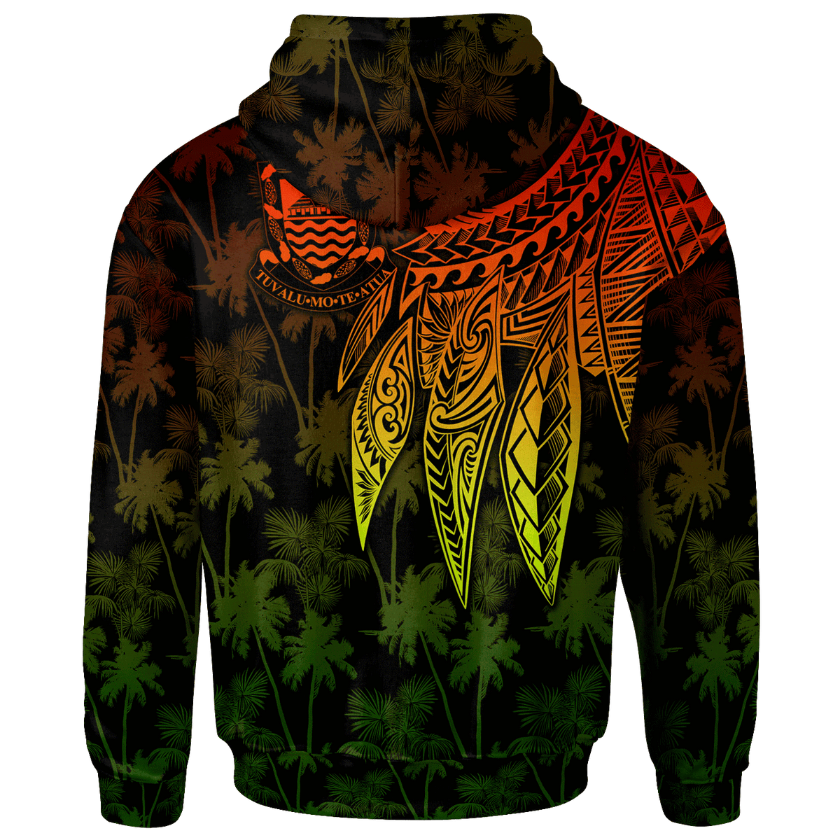 Tuvalu Hoodie Polynesian Wings (Reggae) - Polynesian Pride
