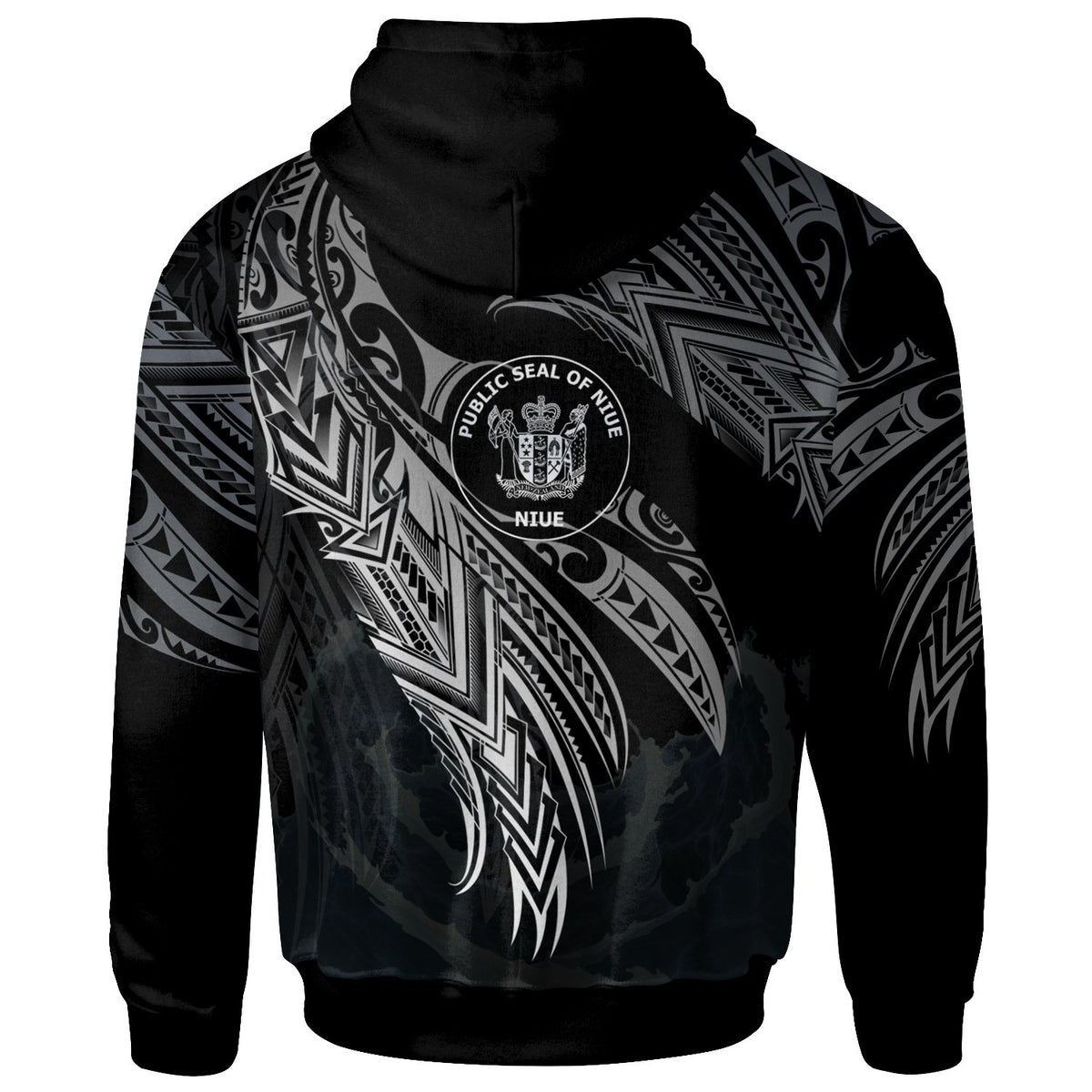 Niue Polynesian Zip Hoodie Legend White Version - Polynesian Pride