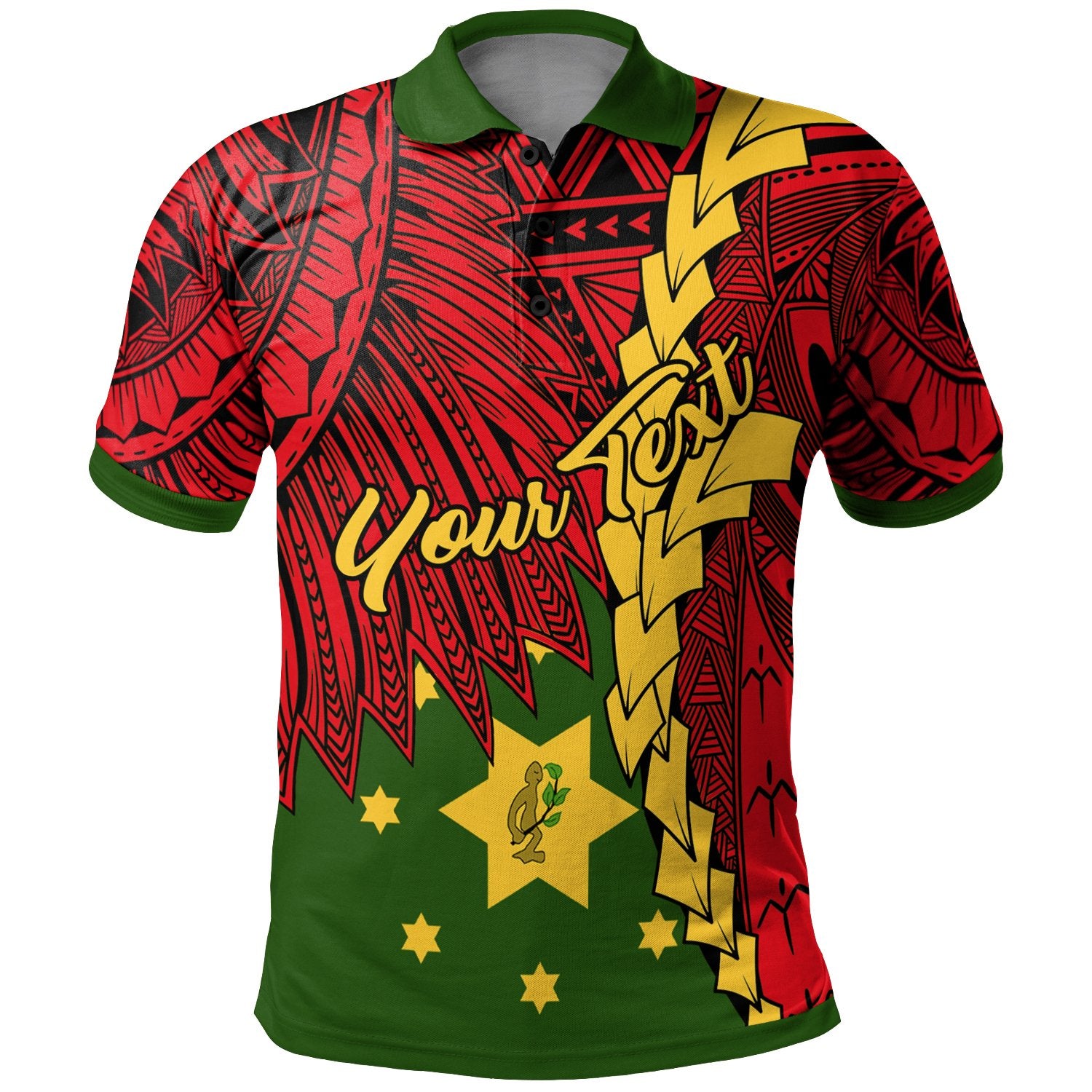 Papua New Guinea Eastern Highlands Province Polynesian Custom Polo Shirt Tribal Wave Tattoo Unisex Red - Polynesian Pride